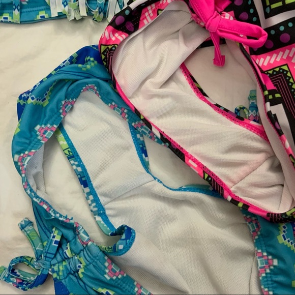 PSNY Lot of 2 Girls Tankini & 1 Piece Swimsuits Size 12 - Picture 10 of 10